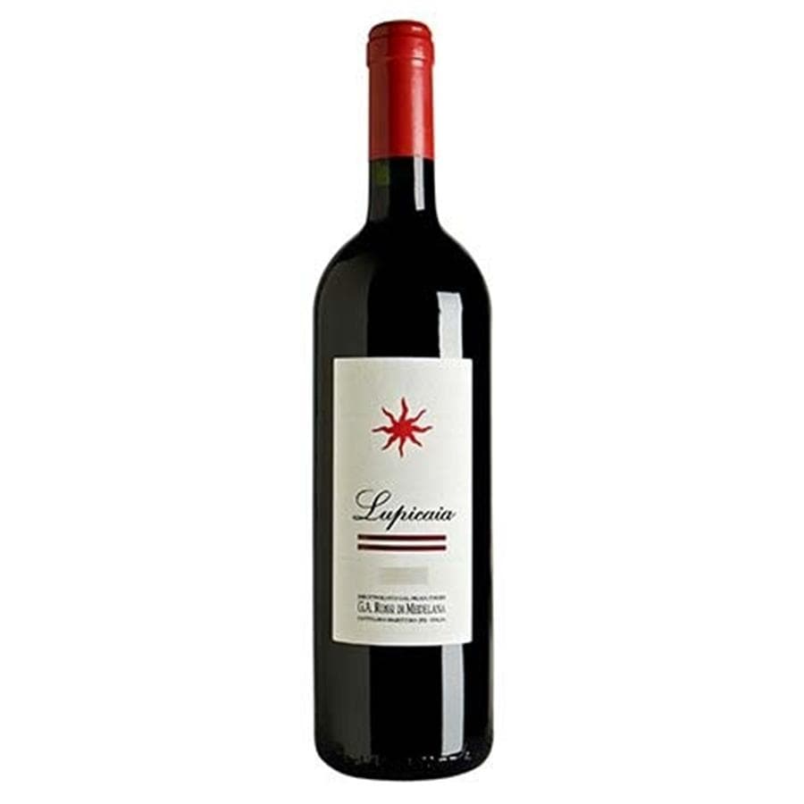 Castello del Terriccio Lupicaia red wine bottle with red top