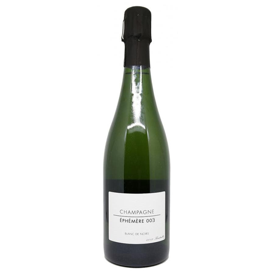 Dremont Pere et Fils,Cuvee Ephemere 003 champagne bottle with black foil top 