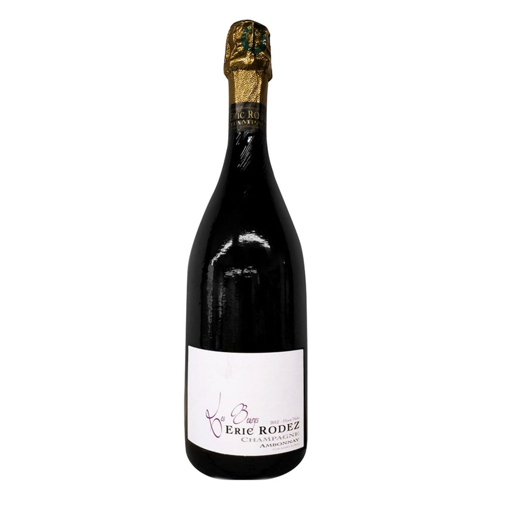 Champagne Eric Rodez Lieux Dits Les Genettes Chardonnay, Grand Cru Ambonnay champagne bottle with gold foil