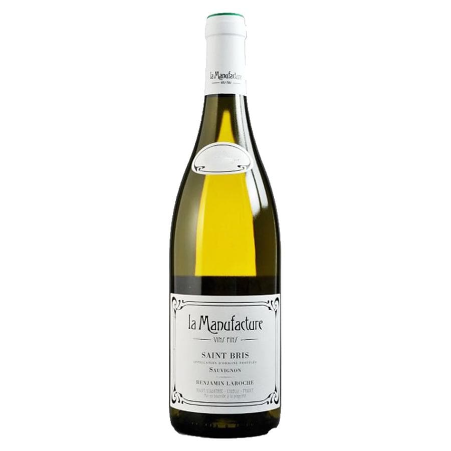 La Manufacture Benjamin Laroche Saint Bris White Wine Bottle with White Label