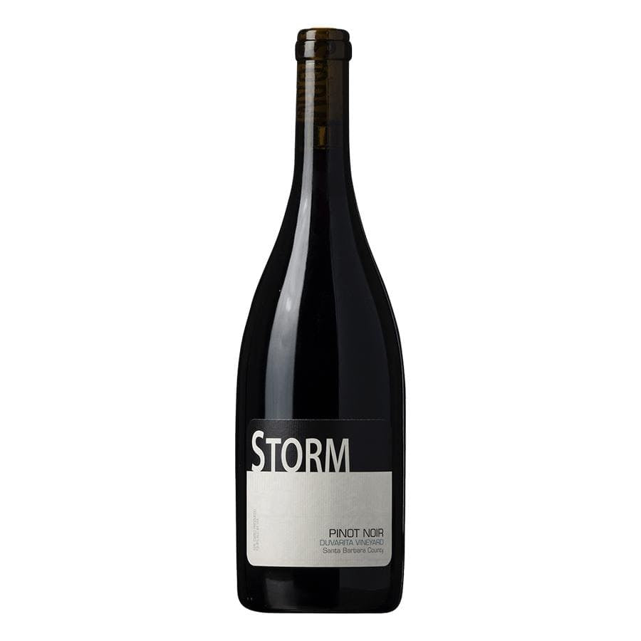Storm Wines Duravita Vineyards, Santa Barbara County Red Wine Bottle with Black and White Label